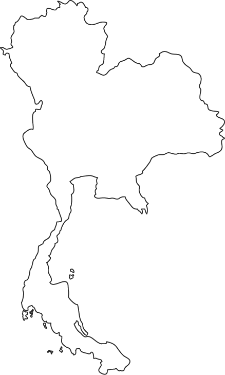 Thailand map outline
